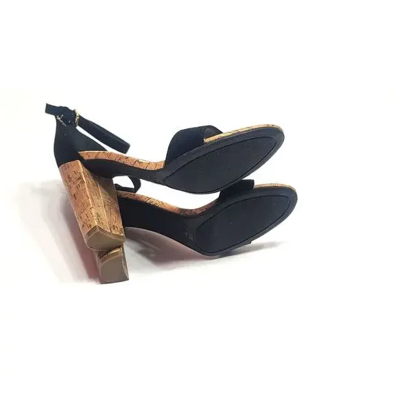 G by Guess Shantel chunky heel black sandals women's 6.5 - Picture 5 of 9